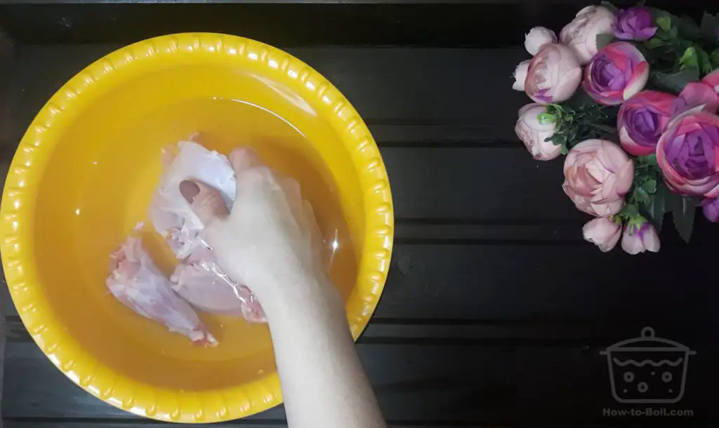 lavare il coniglio in acqua fredda 